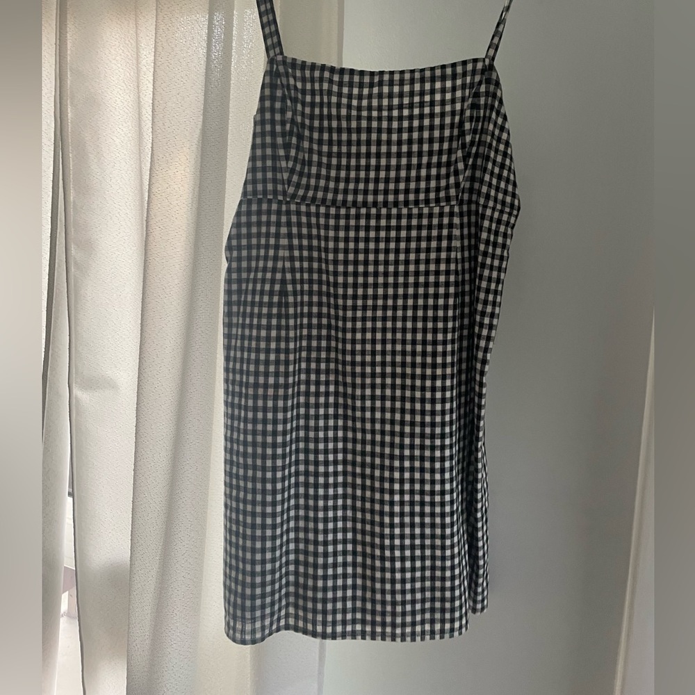 Gingham mini dress